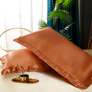 Set in seta satinata 4 pezzi 22 Momme | Toni di Rosso