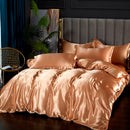 Set in seta satinata 4 pezzi 22 Momme | Toni rosati