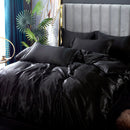 Set in seta satinata 4 pezzi 22 Momme | Toni neutri