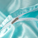 Set in seta satinata 4 pezzi 22 Momme | Toni blu