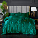 Set in seta satinata 4 pezzi 22 Momme | Toni di verde