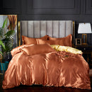 Set in seta satinata 4 pezzi 22 Momme | Toni di Rosso