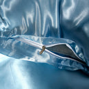 Set in seta satinata 4 pezzi 22 Momme | Toni blu