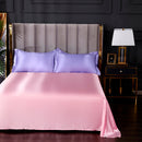 Set in seta satinata 4 pezzi 22 Momme | Toni viola