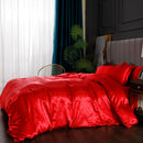 Set in seta satinata 4 pezzi 22 Momme | Toni di Rosso