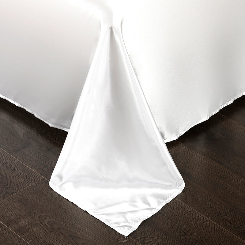 Set in seta satinata 4 pezzi 22 Momme | Toni blu