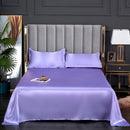 Set in seta satinata 4 pezzi 22 Momme | Toni viola