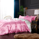 Set in seta satinata 4 pezzi 22 Momme | Toni rosati