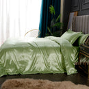 Set in seta satinata 4 pezzi 22 Momme | Toni di verde