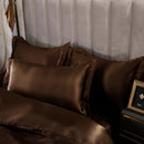 Set in seta satinata 4 pezzi 22 Momme | Toni neutri