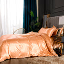 Set in seta satinata 4 pezzi 22 Momme | Toni rosati