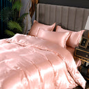 Set in seta satinata 4 pezzi 22 Momme | Toni rosati