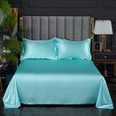 Set in seta satinata 4 pezzi 22 Momme | Toni blu