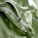 Set in seta satinata 4 pezzi 22 Momme | Toni di verde