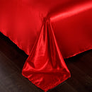 Set in seta satinata 4 pezzi 22 Momme | Toni di Rosso