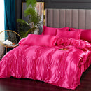 Set in seta satinata 4 pezzi 22 Momme | Toni rosati