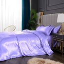 Set in seta satinata 4 pezzi 22 Momme | Toni viola