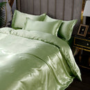 Set in seta satinata 4 pezzi 22 Momme | Toni di verde