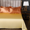 Set in seta satinata 4 pezzi 22 Momme | Toni di Rosso