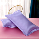 Set in seta satinata 4 pezzi 22 Momme | Toni viola