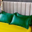 Set in seta satinata 4 pezzi 22 Momme | Toni di verde