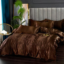 Set in seta satinata 4 pezzi 22 Momme | Toni neutri