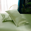 Set in seta satinata 4 pezzi 22 Momme | Toni di verde