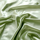 Set in seta satinata 4 pezzi 22 Momme | Toni di verde